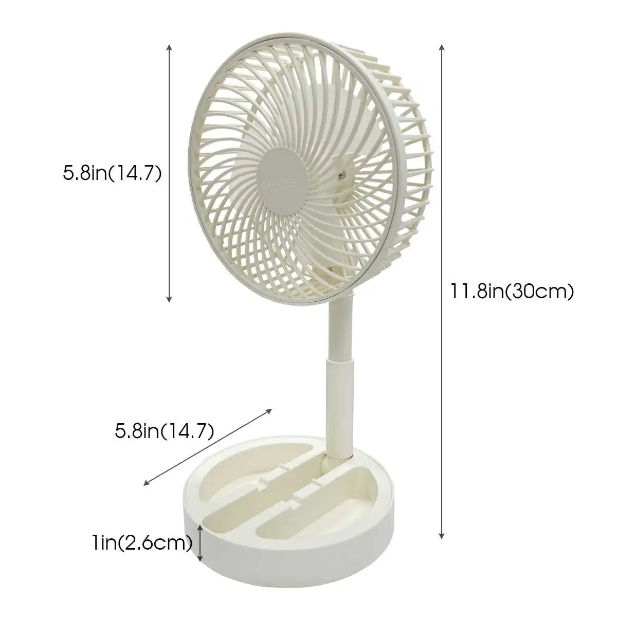 Ventilador pequeño con enchufe directo USB, ventilador de refrigeración portátil, circulador de aire de escritorio plegable para interiores y exteriores