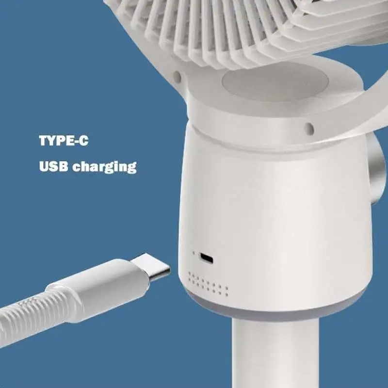 Ventilador de circulación de aire para el hogar, turbina eléctrica de convección silenciosa con temporizador, funciona con USB