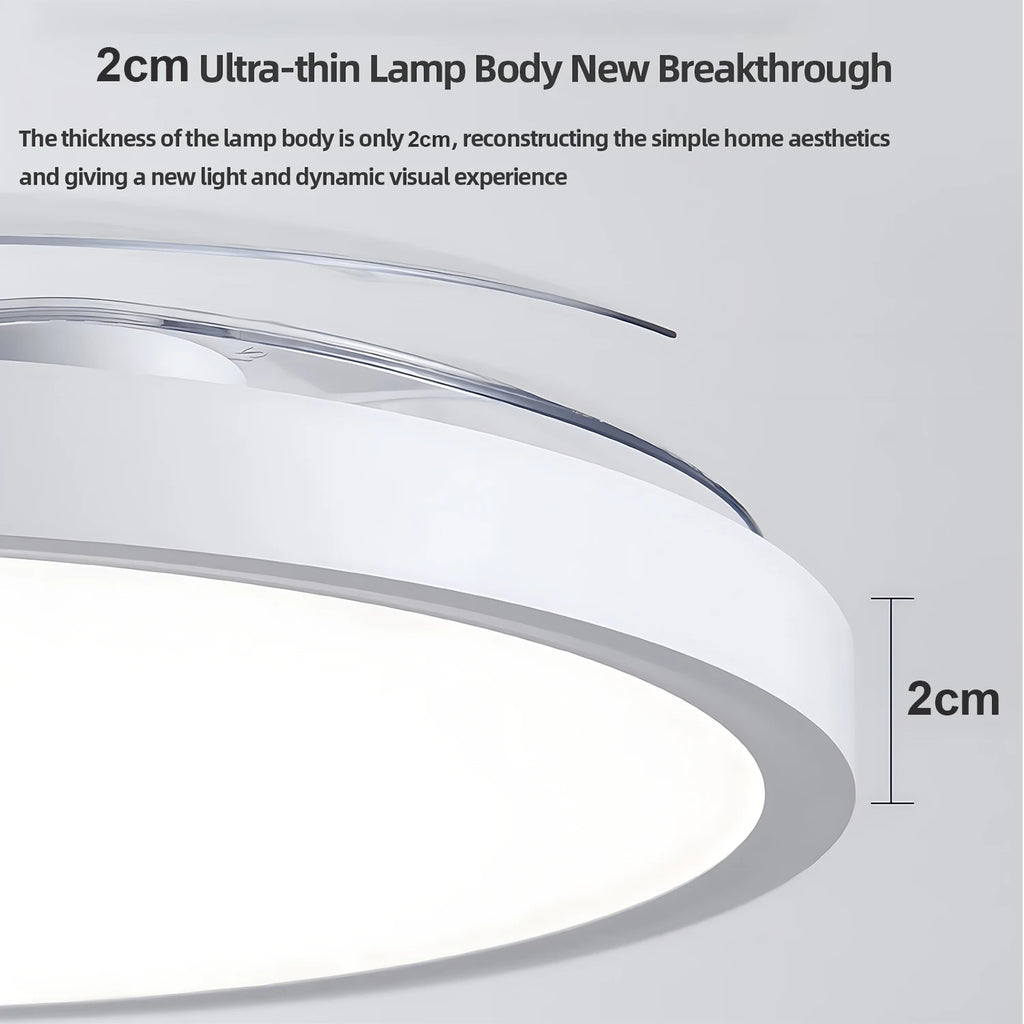 IRALAN - Ventilador de techo invisible con luz LED y control remoto.