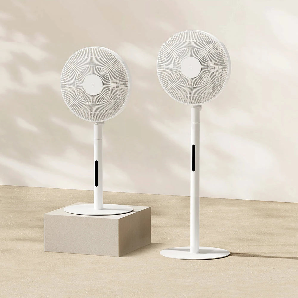 Ventilador de Pie MIJIA DC Inverter Pro, Ultrafino y Retráctil, con Caja de Almacenamiento, Ventilador Eléctrico Inteligente, 100 Ajustes de Flujo de Aire
