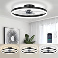 IRALAN - Ventilador de techo moderno con luz LED regulable y diseño ultrafino.
