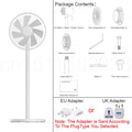 Ventilador de Piso con Cable MIJIA con 7 Aspas y Gran Flujo de Aire, Convertible para Uso en Escritorio y Piso, 90 °   Ventilador eléctrico de alcance ultra amplio para el hogar