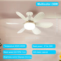 IRALAN - Ventilador de techo LED E27 con control remoto y 3 modos de iluminación.