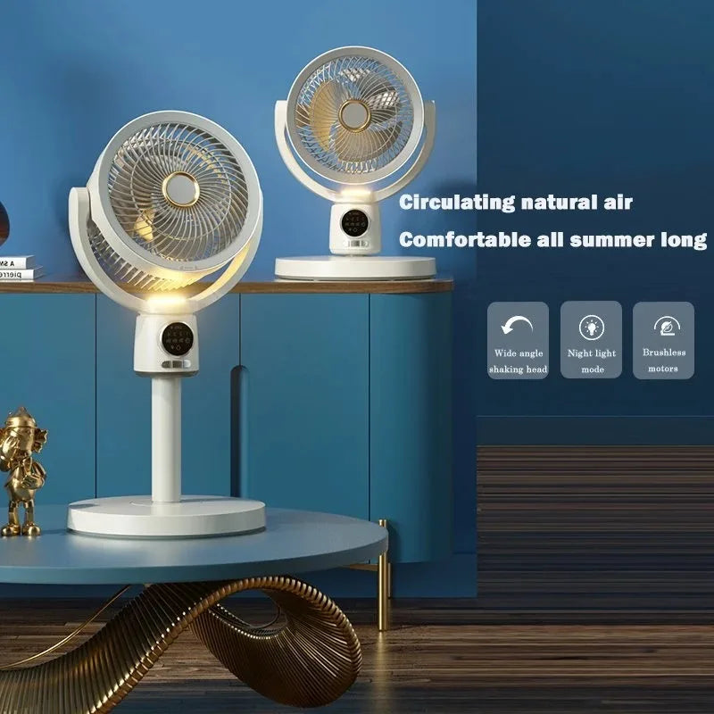 Ventilador de circulación de aire para el hogar, turbina eléctrica de convección silenciosa con temporizador, funciona con USB