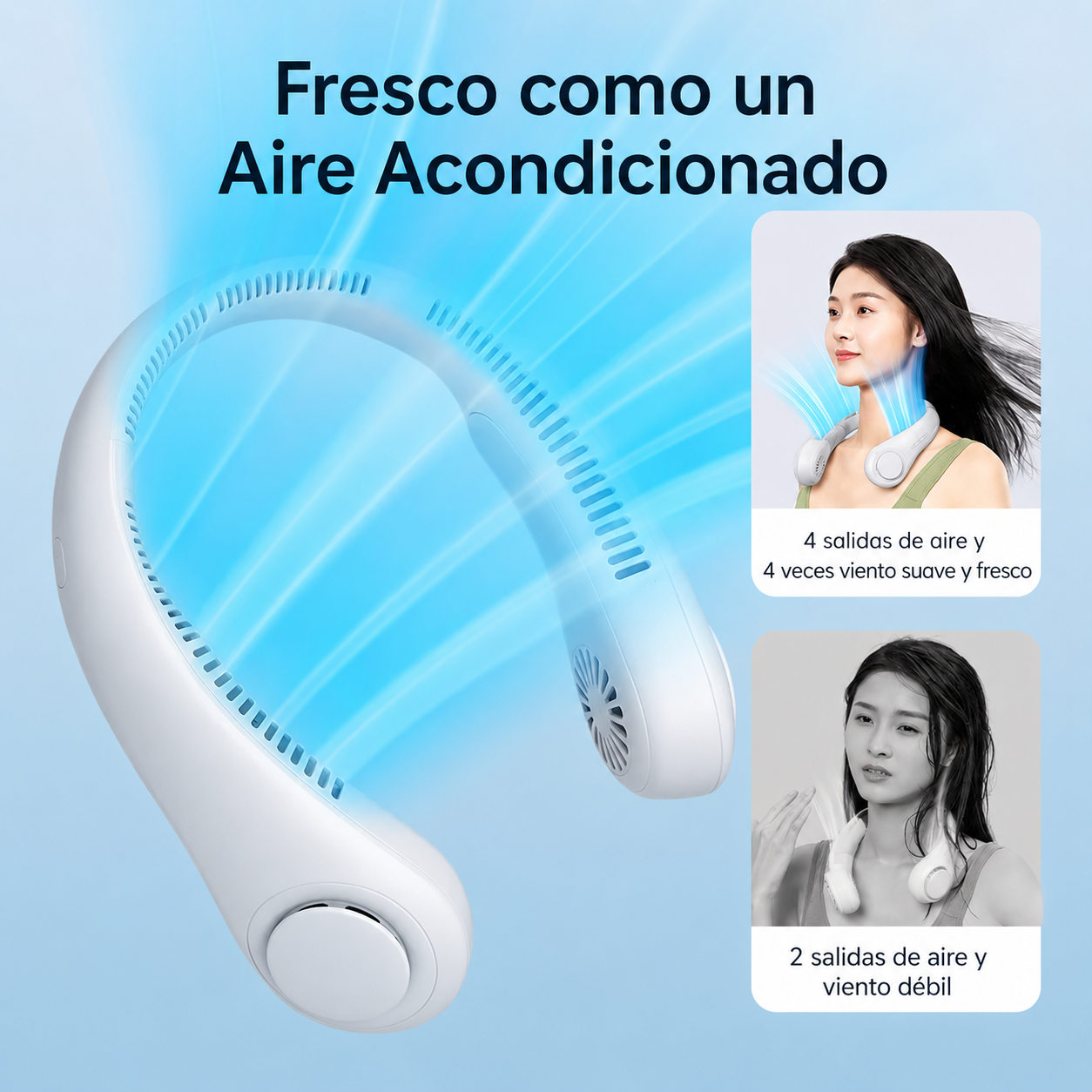 Ventilador de Cuello Portátil JISULIFE